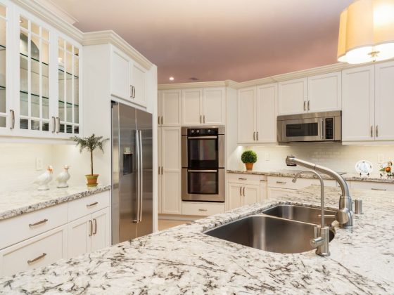an image of a well-maintained granite kitchen countertop